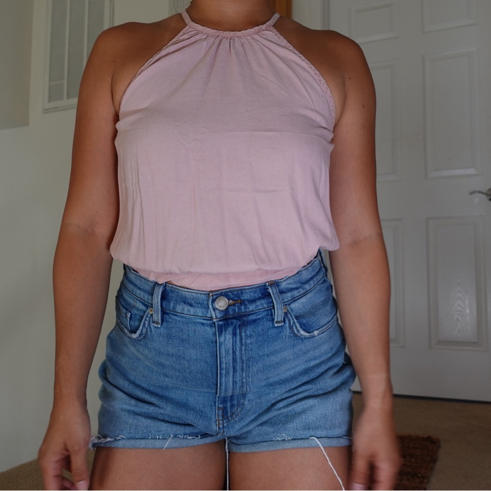 Anthropologie Cloth & Stone Women's Pink Halter Top